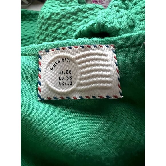 Anthropologie Postmark Matilda Dress Green Cross Back Women's Size 6 Excellent v - Picture 9 of 9